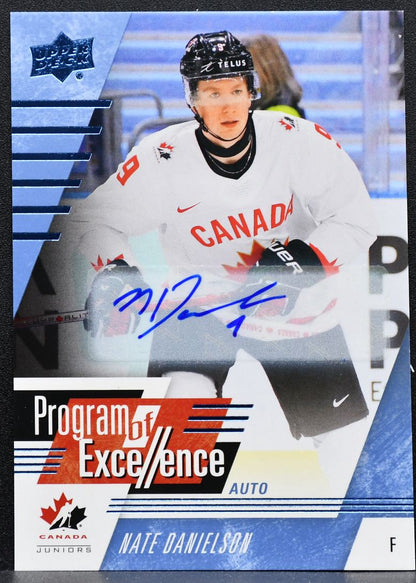 2024-25 Upper Deck Team Canada Juniors Nate Danielson 117 Canada Auto 7481
