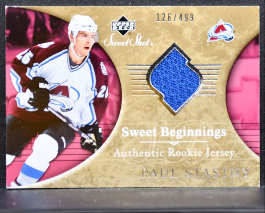 2006-07 UD Sweet Shot Beginnings Rookie Jersey Stastny RC 126/499 Jersey 2561