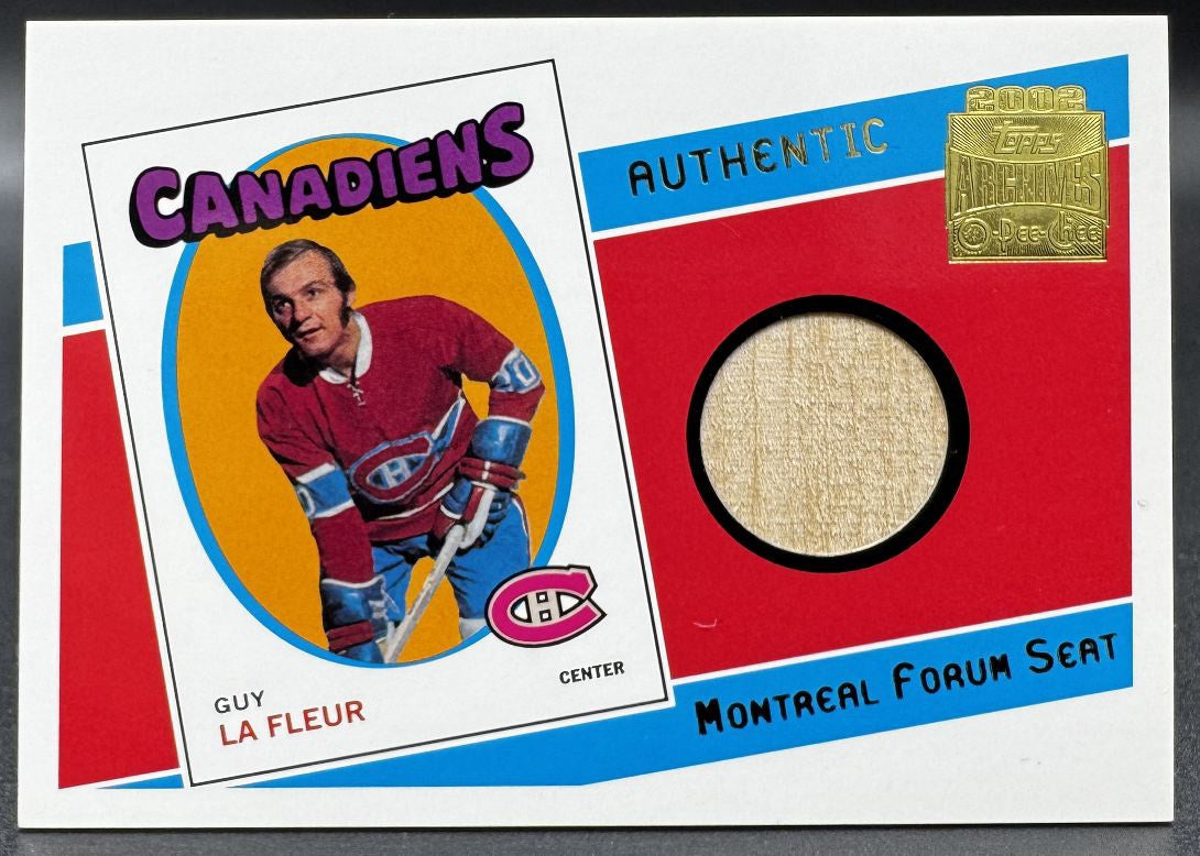 Siège de forum authentique Guy Lafleur des archives Topps 2001-02 O-Pree-Chee