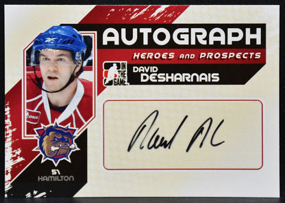 2010-11 ITG Heroes and Prospects Desharnais A-DD Hamilton Bulldogs Auto 7709