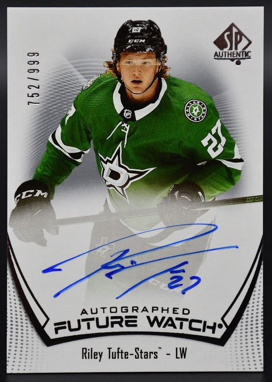2021-22 SP Authentic Riley Tufte 195 Dallas Stars RC Auto 752/999