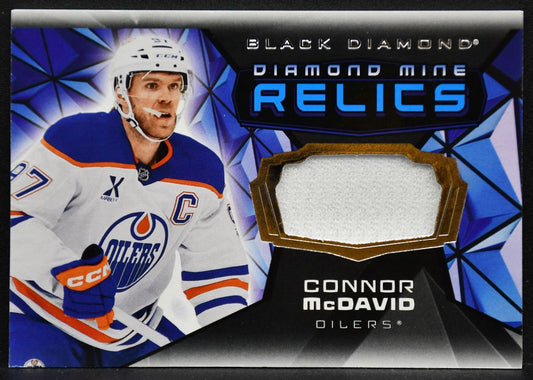 25-26 UD Black Diamond Mine Relics Connor McDavid DMR-MC Edmonton Oilers Jersey 6812