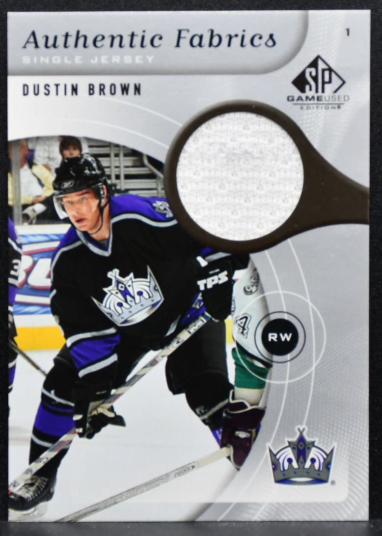 2005-06 SP Game Used Authentic Fabrics Dustin Brown AF-DB Kings Jersey 4187