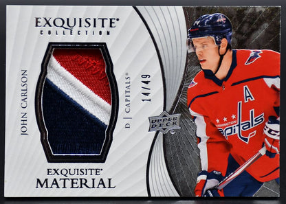 2020-21 UD Exquisite Collection John Carlson Capitals /49 Patch