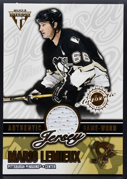 2000-01 Titanium Authentic Game-Worn Jersey Lemieux Pittsburgh Penguins /288