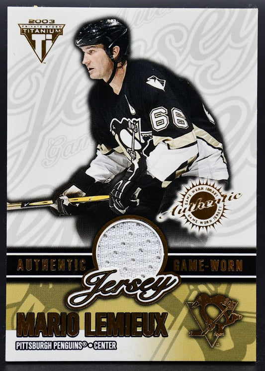 2000-01 Titanium Authentic Game-Worn Jersey Lemieux Pittsburgh Penguins /288