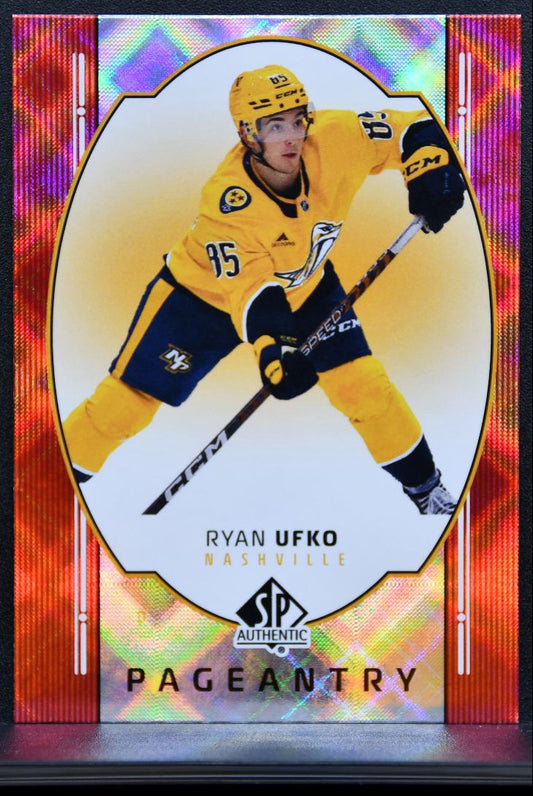 2025-26 SP Authentic Pageantry Red Ryan Ufko P-41 Nashville Predators 8105