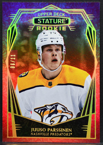 2022-23 UD Stature Rookie Red Photo Variant Juuso Parssinen 155 RC 06/11
