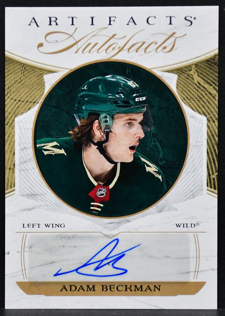 2022-23 Upper Deck Artifacts Auto Facts Adam Beckman AF-AB Minnesota Wild Auto 5334