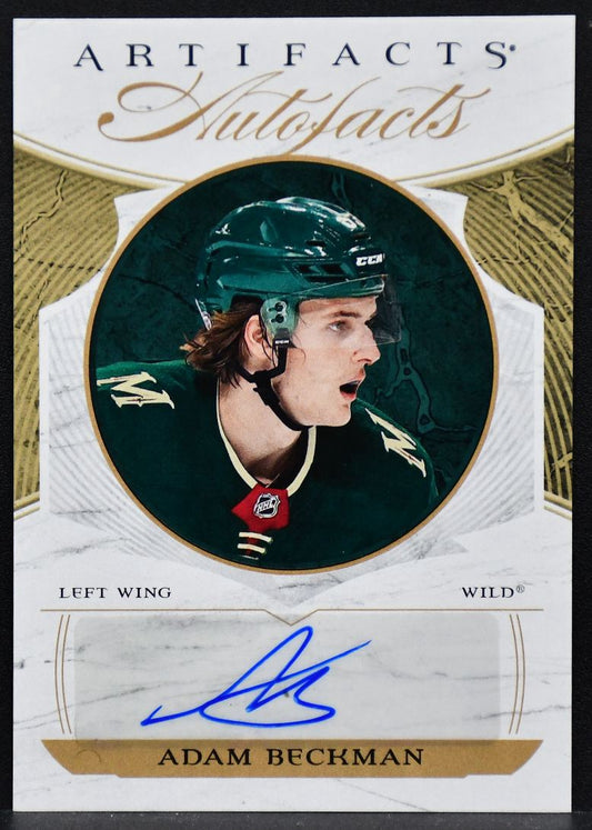 2022-23 Upper Deck Artifacts Auto Facts Adam Beckman AF-AB Minnesota Wild Auto 5334