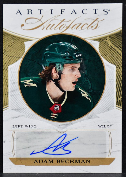 2022-23 Upper Deck Artifacts Auto Facts Adam Beckman AF-AB Minnesota Wild Auto 5334