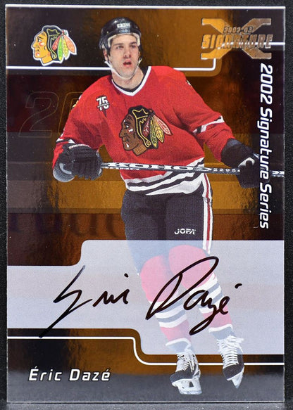 2002-03 Be a Player Signature Series Auto Eric Daze 068 Blackhawks Auto 4685