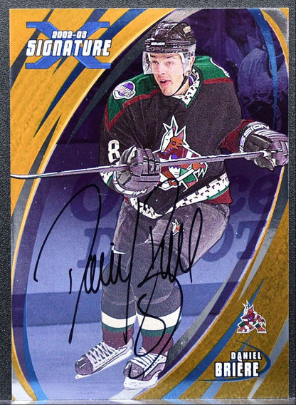 2002-03 In The Game Signature Daniel Briere 089 Buffalo Sabres Auto 0277
