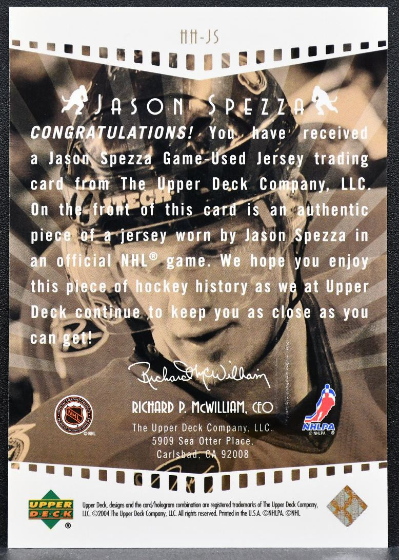 2004-05 Upper Deck Highlight Heroes Jersey Jason Spezza Senators Jersey 6113