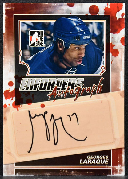 2011-12 In The Game Enforcers Autograph Red Georges Laraque A-GL Auto 7576
