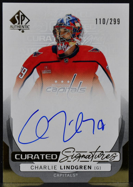 2024-25 SP Authentic Curated Signatures Charlie Lindgren SPC-CL Auto 110/299