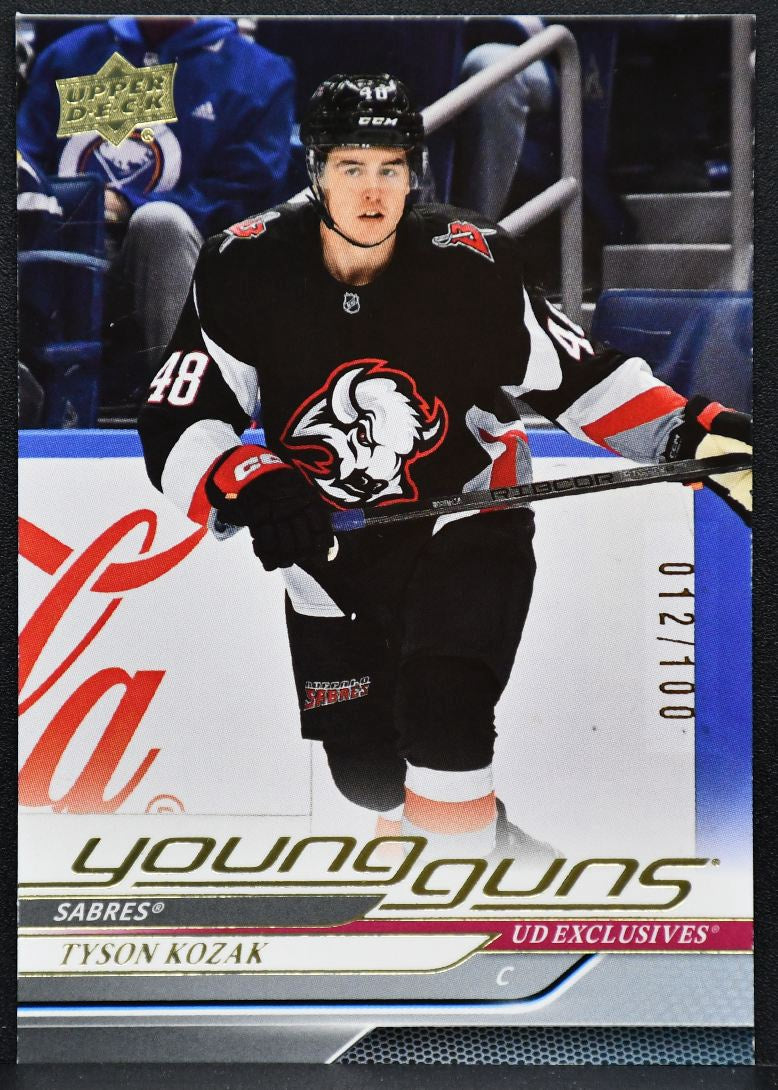 24-25 UD Extended Series UD Exclusives Young Guns Tyson Kozak Sabres RC 012/100 6071