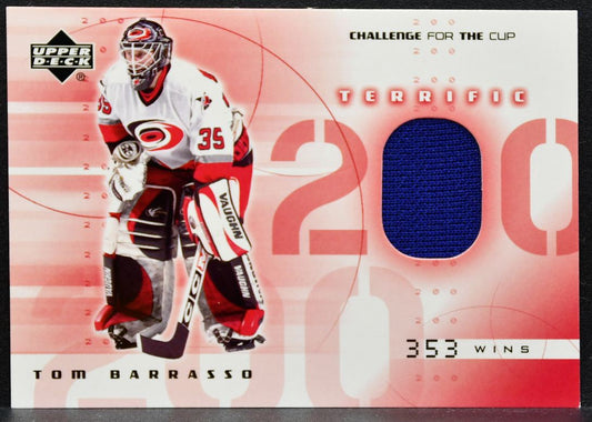 2001-02 UD Challenge for the Cup Terrific 200 Tom Barrasso Jersey 9509