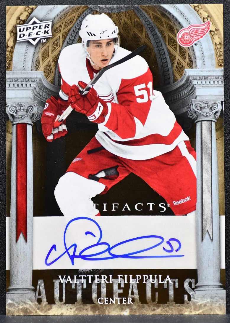2009-10 Upper Deck Artifacts Autofacts Valtteri Filppula Red Wings Auto 9312