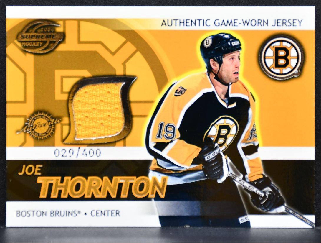 2003-04 Pacific Supreme Jersey Joe Thornton 3 Boston Bruins 029/400 Jersey 8994