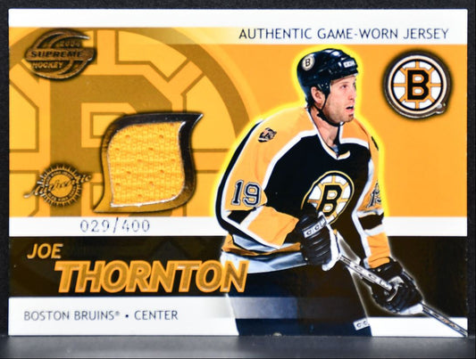 2003-04 Pacific Supreme Jersey Joe Thornton 3 Boston Bruins 029/400 Jersey 8994