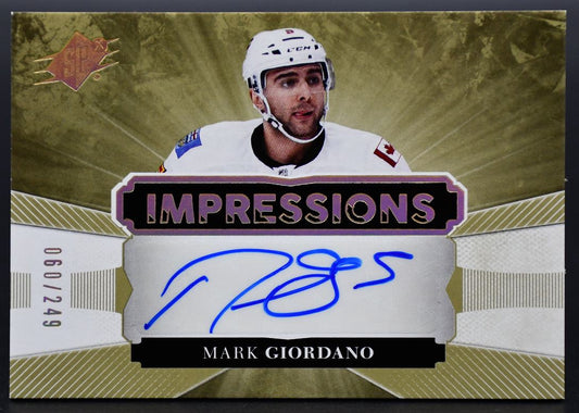 2017-18 SPx Impressions Autographs Mark Giordano IA-MG Calgary Flames Auto /249