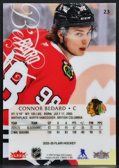 2025-26 Flair Connor Bedard 23 Chicago Blackhawks 4155