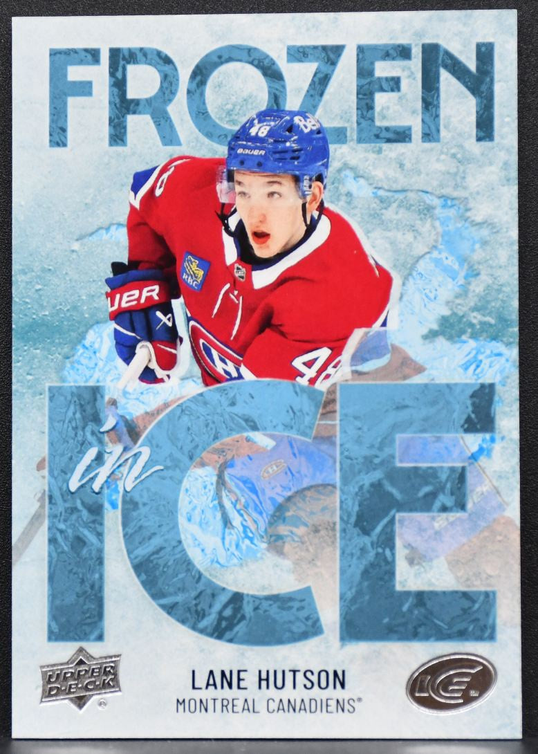 2024-25 Upper Deck Ice Frozen In Ice Sealed Lane Hutson FI-33 Montreal Canadiens 8717
