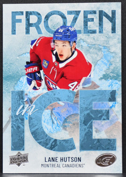 2024-25 Upper Deck Ice Frozen In Ice Sealed Lane Hutson FI-33 Montreal Canadiens 8717
