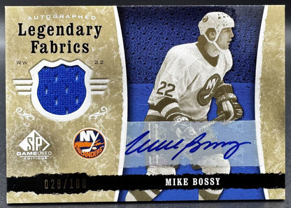 2006-07 SP Game Used Legendary Fabrics Autographs Mike Bossy Auto /100 Jersey