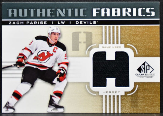 2011-12 SP Game Used Authentic Fabrics Zach Parise AF-ZP Devils Jersey 4798