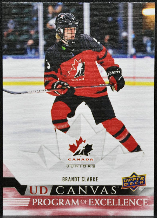 2022-23 UD Series 2 UD Canvas Program of Excellence Brandt Clarke Canada 9834