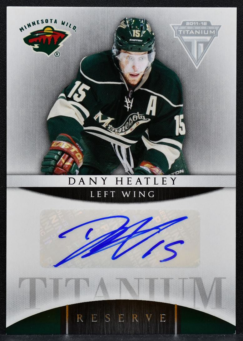 2011-12 Panini Titanium Reserve Autographs Dany Heatley Minnesota Wild Auto 2527