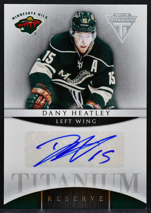 2011-12 Panini Titanium Reserve Autographs Dany Heatley Minnesota Wild Auto 2527