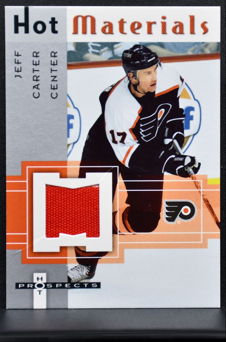 2005-06 Fleer Hot Prospects Materials Jeff Carter Jersey 1237