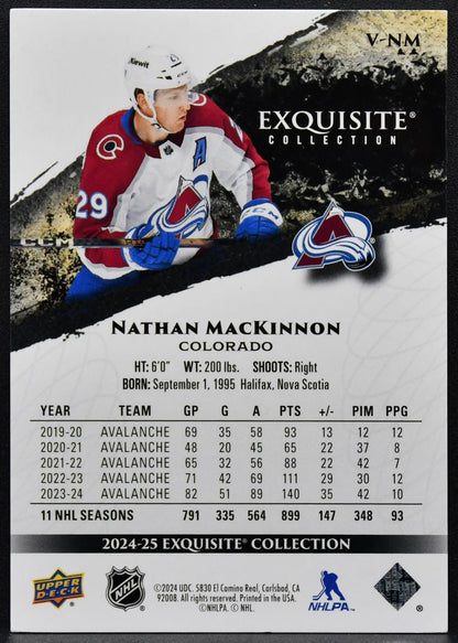 2024-25 Upper Deck Black Diamond Exquisite Collection Nathan MacKinnon 6094