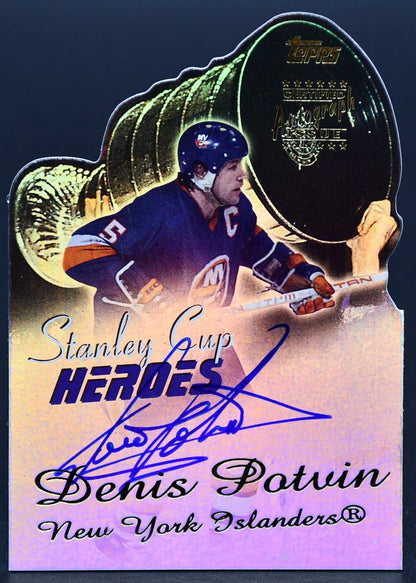 2001-02 Topps Stanley Cup Heroes Autographs Denis Potvin New York Islanders Auto