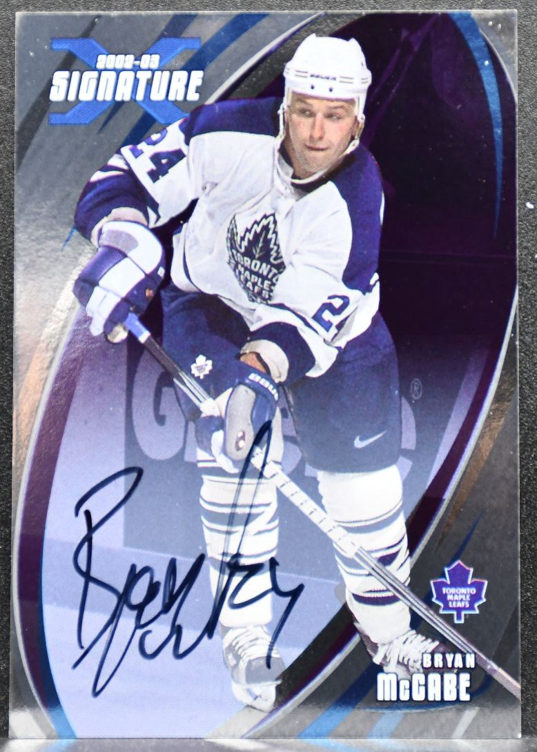 2002-03 In The Game Signature Series Auto Bryan McCabe 008 Maple Leafs Auto 3937