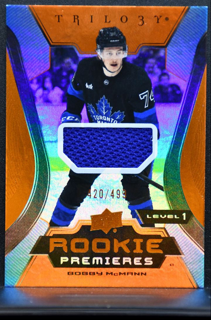 2023-24 UD Trilogy Rookie Premieres Jersey Lvl 1 McMann RC 420/499 Jersey 6033