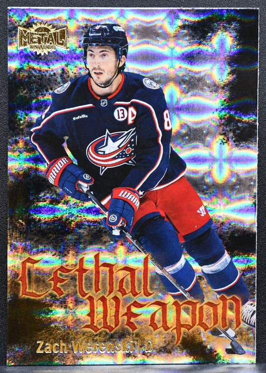 2025-26 SkyBox Metal Universe Lethal Weapon Zach Werenski LW-2 Blue Jackets 9645