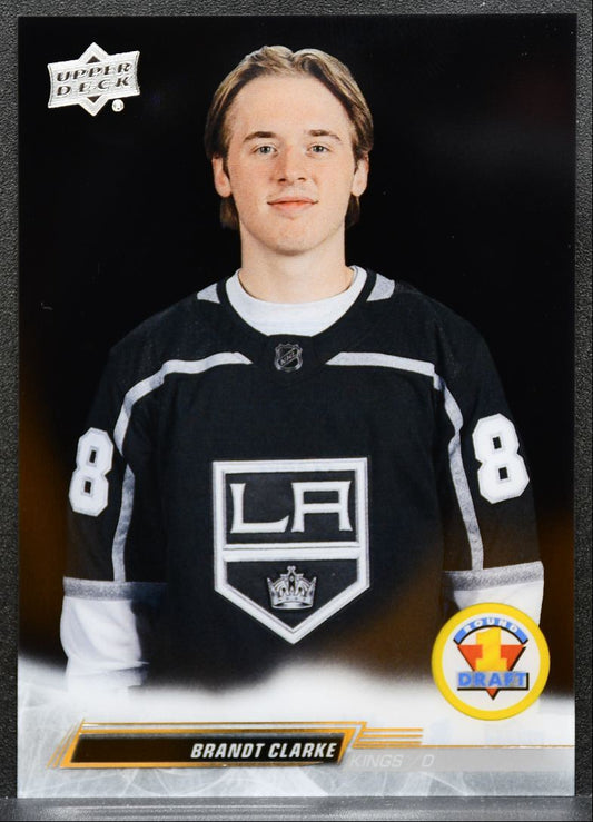 2022-23 UD Extended Round 1 Draft Clear Cut Brandt Clarke 733 Kings RC 9872