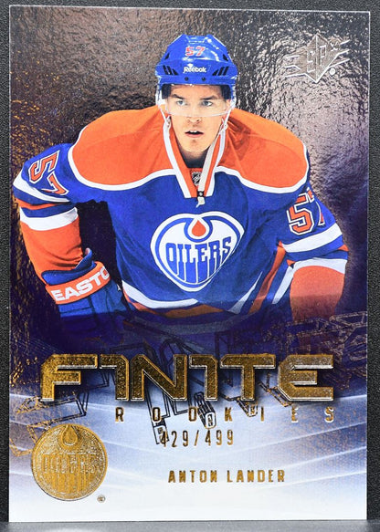 2011-12 SPx Finite Rookies Anton Lander F3 Edmonton Oilers RC 429/499 8297