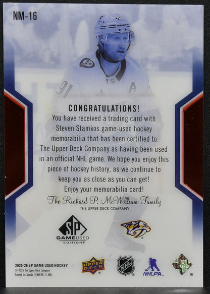 2025-26 SP Game Used NHL Masters Jersey Steven Stamkos NM-16 074/199 Jersey 6933