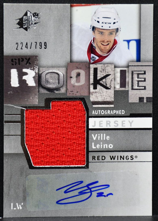 2009-10 SPx Rookie Auto Jersey Ville Leino 163 RC Auto 224/799 Jersey 4105