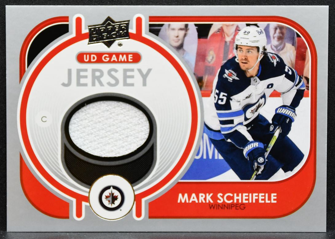 2021-22 Upper Deck UD Game Jersey Mark Scheifele 61 Winnipeg Jets Jersey 6470