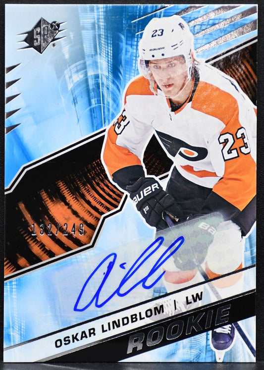 2018-19 SPx Rookies Autographs Oskar Lindblom R-OL Flyers RC Auto 132/249