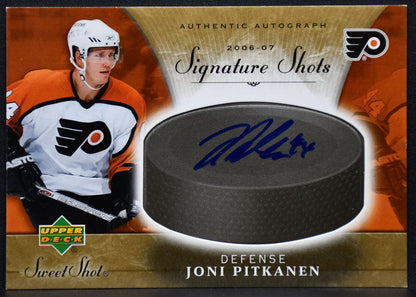 2006-07 Upper Deck Sweet Shot Signature Joni Pitkanen SS-JP Flyers Auto 2483