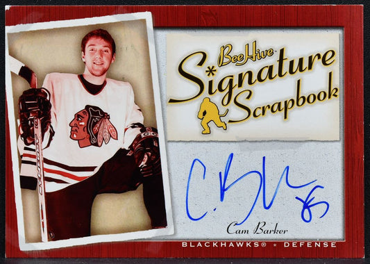 2005-06 Upper Deck Bee Hive Signature Scrapbook Cam Barker SS-CB Auto 0534