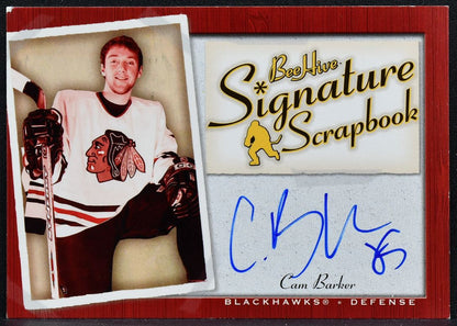 2005-06 Upper Deck Bee Hive Signature Scrapbook Cam Barker SS-CB Auto 0534