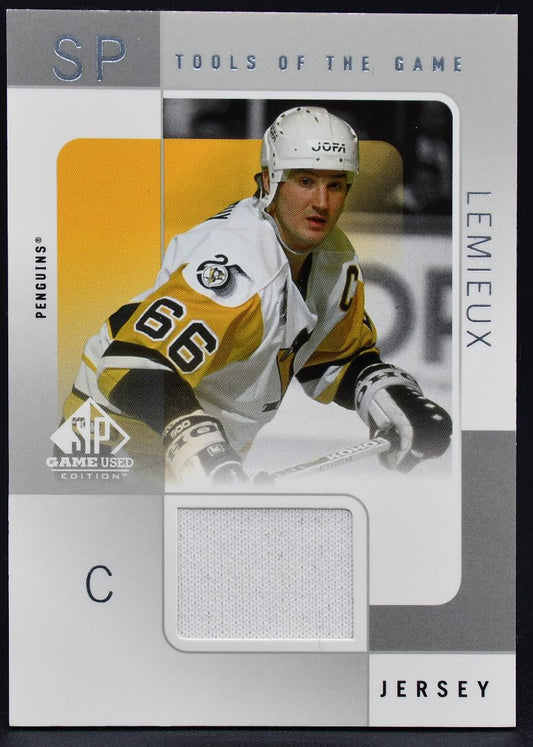 2001-02 SP Game Outils utilisés du jeu Maillot ML de Mario Lemieux